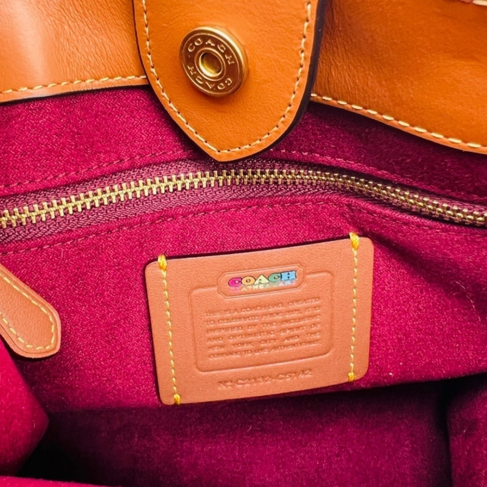 Coach Bags Field Tote 22 Rainbow Signature Canvas Pride Collection - Picture 9 of 15